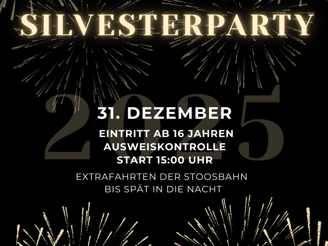 Schwarz Gold Elegant Feuerwerk Silvester Party 2024 Einladung