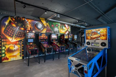Caisses de flipper au Gameorama, Lucerne