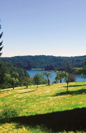 Blick auf die Wahnbachtalsperre