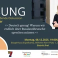 Ira Peter ist am 8. Dezember zu Gast in Espelkamp Werbeplakat zur Lesung mit Ira Peter in Espelkamp zum Thema Russlanddeutsche am 8.12.2025.