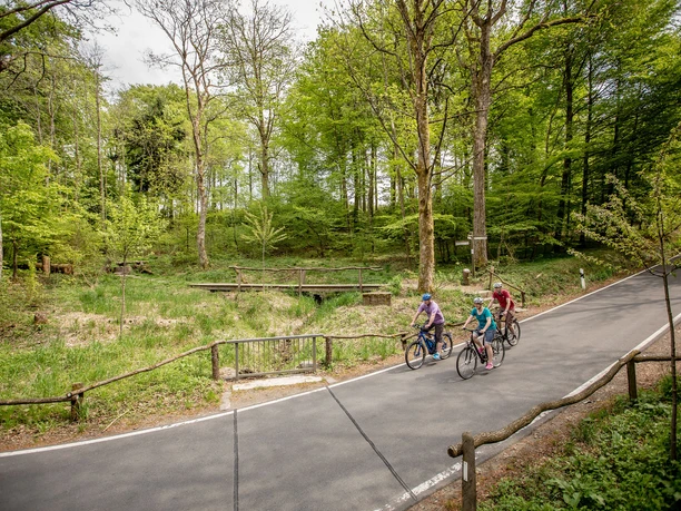 Fahrrad fahren an der Siegquelle