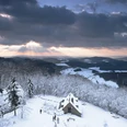 Ausblick von der Ginsburg im Winter
