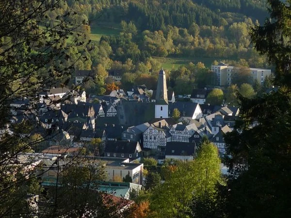 Herzweg Bad Laasphe - Stadtansicht Blick vom Fang