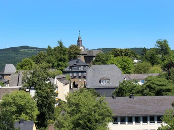 Oberes Schloss vom Turm der Nikolaikirche (Krönchen) aus gesehen