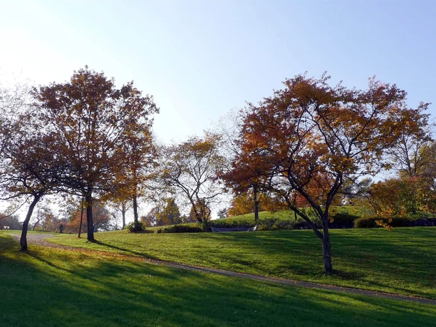 Herbst Blick auf Kurpark Bad Laasphe