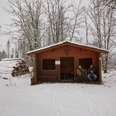 Hugo Kracht Huette Winter Schneewanderung bei Bad Laasphe