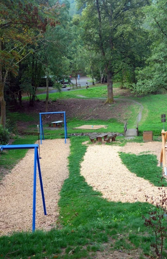 Blick auf den Spielplatz