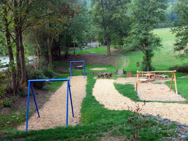Blick auf den Spielplatz