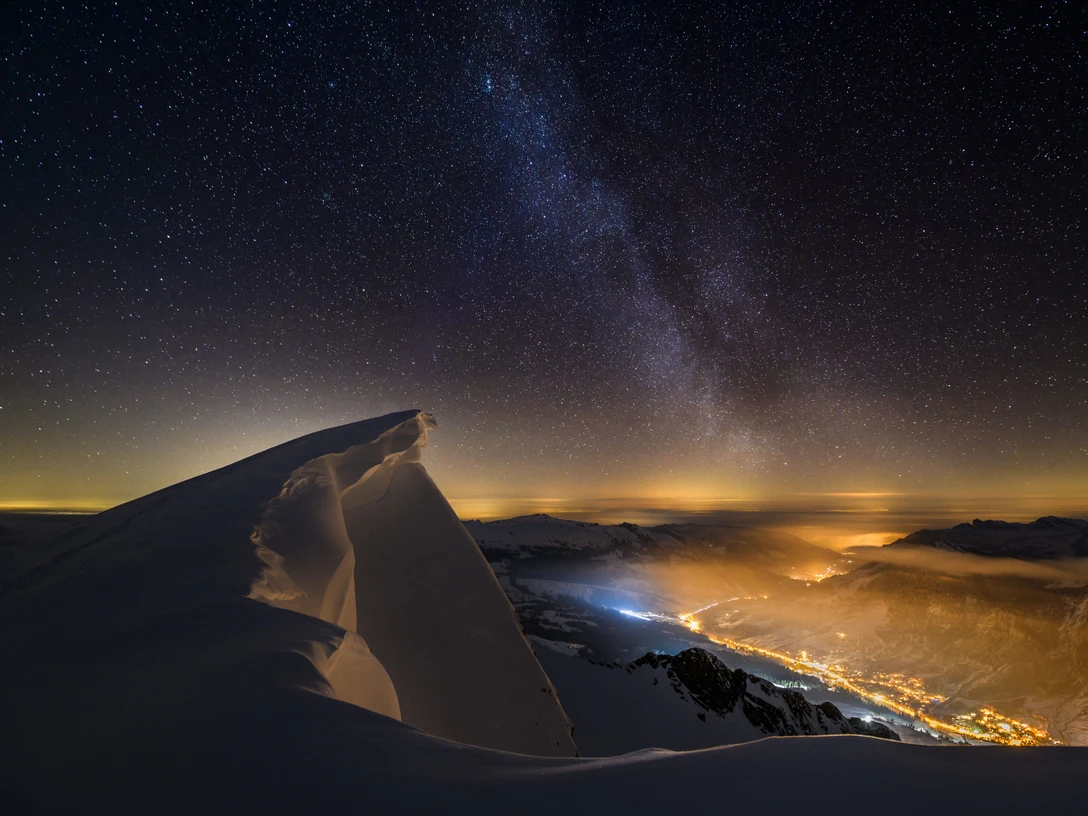 Winter Nachtstimmung Brienzer Rothorn Soerenberg Martin Maegli