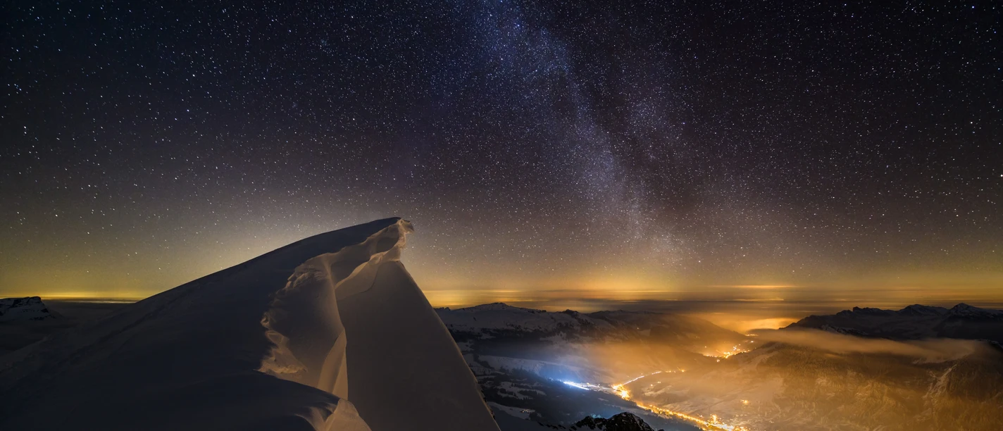 Winter Nachtstimmung Brienzer Rothorn Soerenberg Martin Maegli
