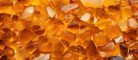 Bernstein schleifen kleine orangene, goldene Bernsteine