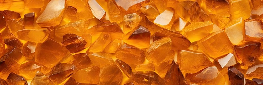 Bernstein schleifen kleine orangene, goldene Bernsteine