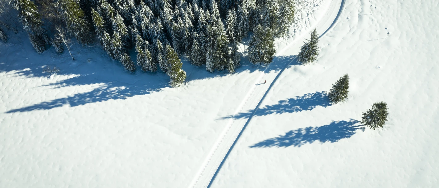 Drohnenaufnahme Langlauf Langlauf Bayrischzell