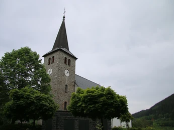Kirchturm der ev. Kirche in Elsoff