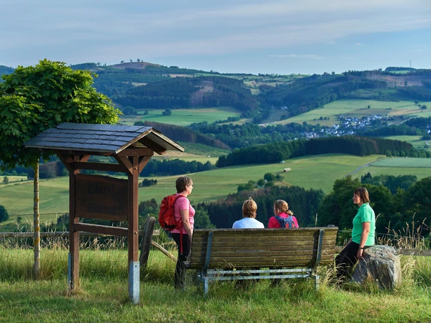 Rast an der Aussicht Oberes Hüttental Ausblick Oberes Huettental