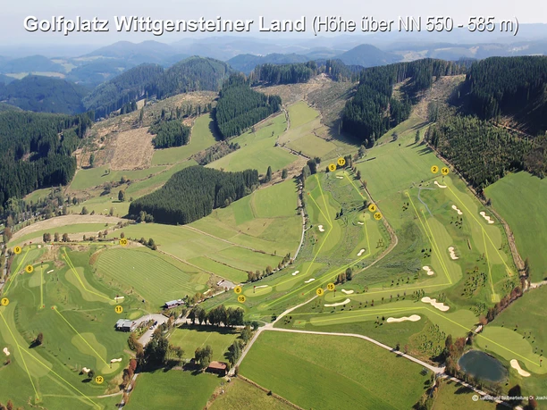 Luftbild Golfplatz Wittgensteiner Land
