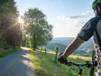 Radfahrer Weg im Blick