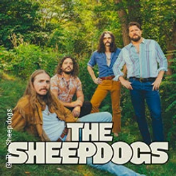 Vier Mitglieder der Band The Sheepdogs posieren im Grünen für ein Live-Event 2026.