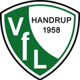 03_VfL_Handrup.png Grün-weißes Vereinswappen des VfL Handrup mit der Jahreszahl 1958 in einem geteilten Schild.