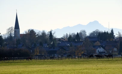 Otterfing Blick auf die Berge