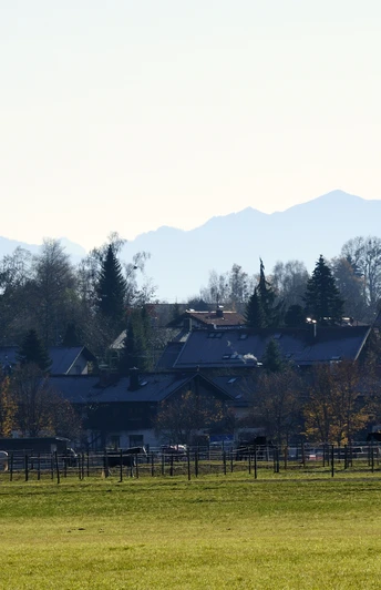 Otterfing Blick auf die Berge