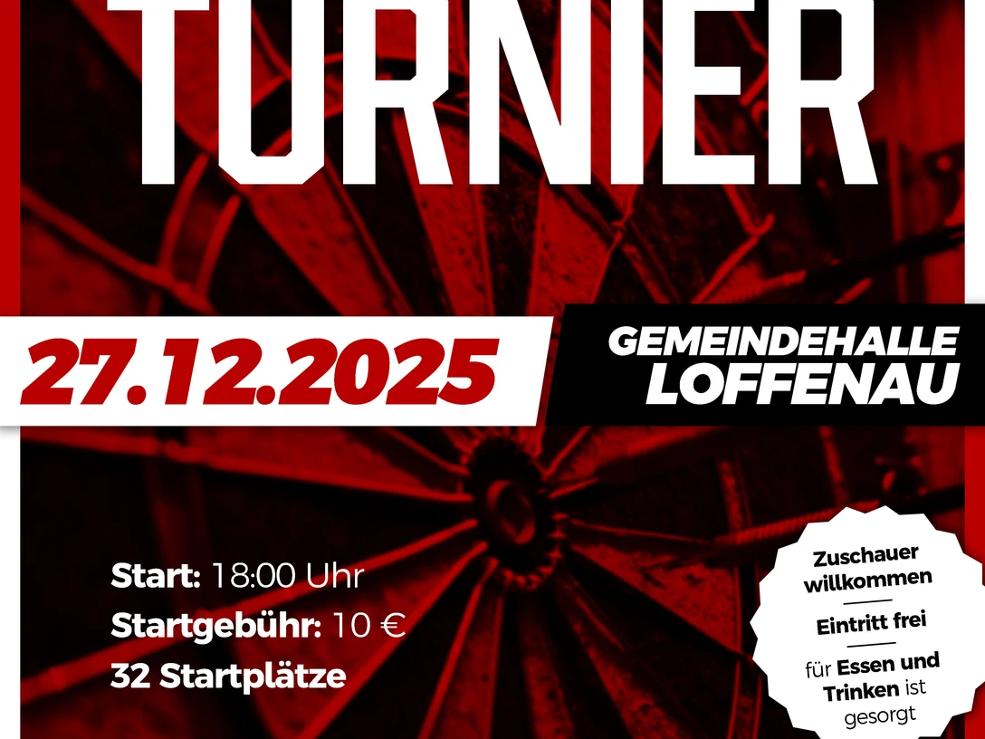 Plakat Steeldarts-Turnier 2025