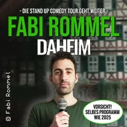Fabi Rommel auf Stand-up-Comedy-Tour mit dem Programm "Daheim" im Jahr 2025.