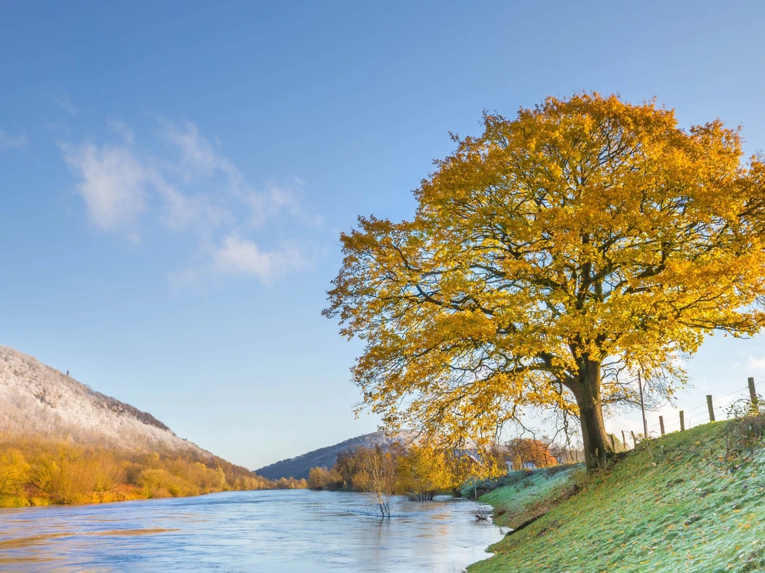Winter in Porta Westfalica mit Blick auf Weserdurchbruch Winter in Porta Westfalica mit Blick auf Weserdurchbruch