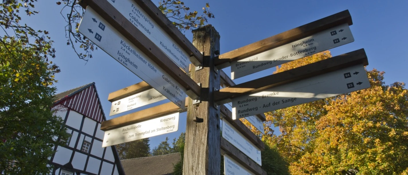 Die Wegekennzeichen in der Esloher Ferienregion