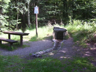Der Sachsenbrunnen nahe der Stempelstelle.