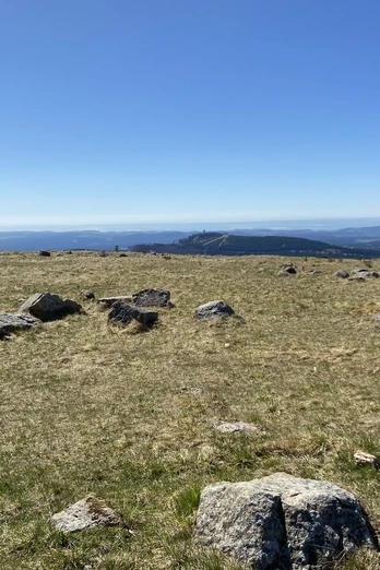 Aussicht vom Brocken nach Süden