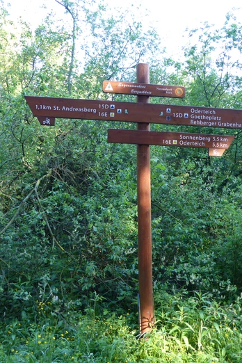 Besondere Ausschilderung der Touren im Nationalpark Harz