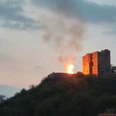 Osterfeuer an Burgruine Arnstein