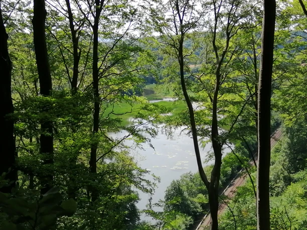 Itelteich und Bahnstrecke