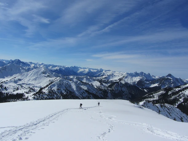 Skitour Hochblasse - kurz vor dem Gipfel