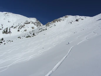 Skitour Hochblasse - Abfahrt