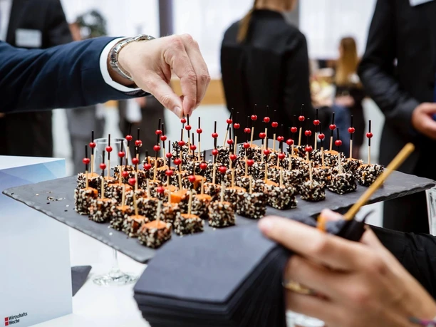 GOOSE Gourmet GmbH - Finger food GOOSE Gourmet GmbH - Finger food Finger food served on a black slate platter.