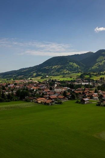 Unterammergau aus der Vogelperspektive
