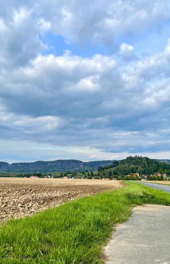 Panorama von Reinhardtsdorf, unweit der Siedlung Reuterhof