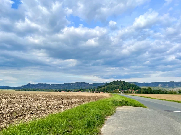 Panorama von Reinhardtsdorf, unweit der Siedlung Reuterhof