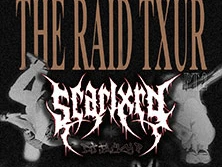 Graffiti-artiges Logo von Scarlxrd vor dunklem Hintergrund.