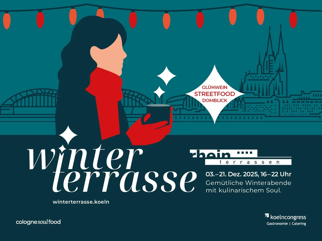 Winterterrasse in den Rheinterrassen Köln