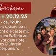 offizielles Plakat "Waffelbäckerei" Göbel`s Vital Hotel