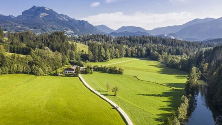 Blick durch das Leitzachtal nach Bayrischzell Sommer-Shooting 2020 Bodensee-Königssee-Radweg