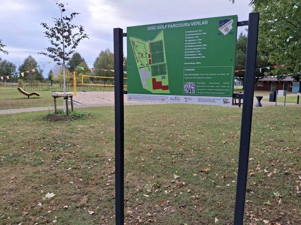 Disc Golf Anlage Verlar Infotafel Disc Golf Anlage Verlar