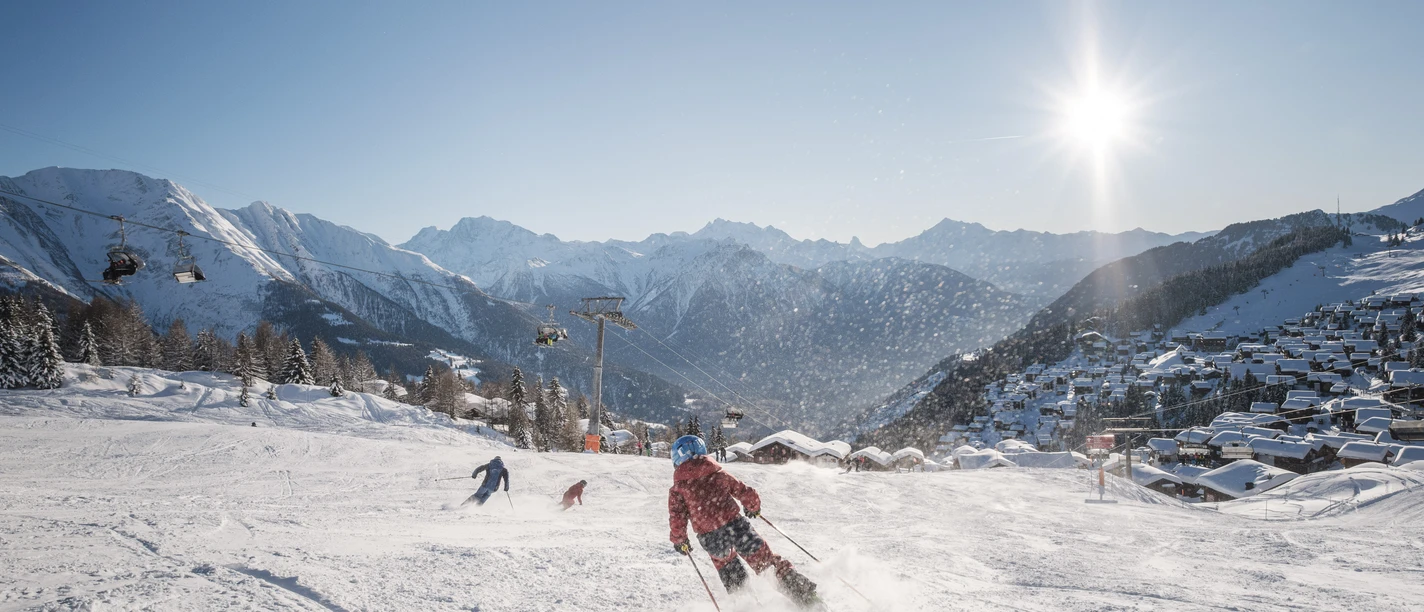 Performer Skifahren in der Aletsch Arena