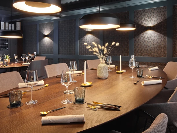 Innenraum der Gourmetstube im Klostergasthaus Löwen St. Urban