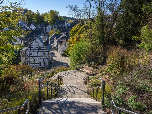 Kurpark Freudenberg Blick auf den alten Flecken in Freudenberg