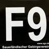 Wegezeichen F9 Wegezeichen F9