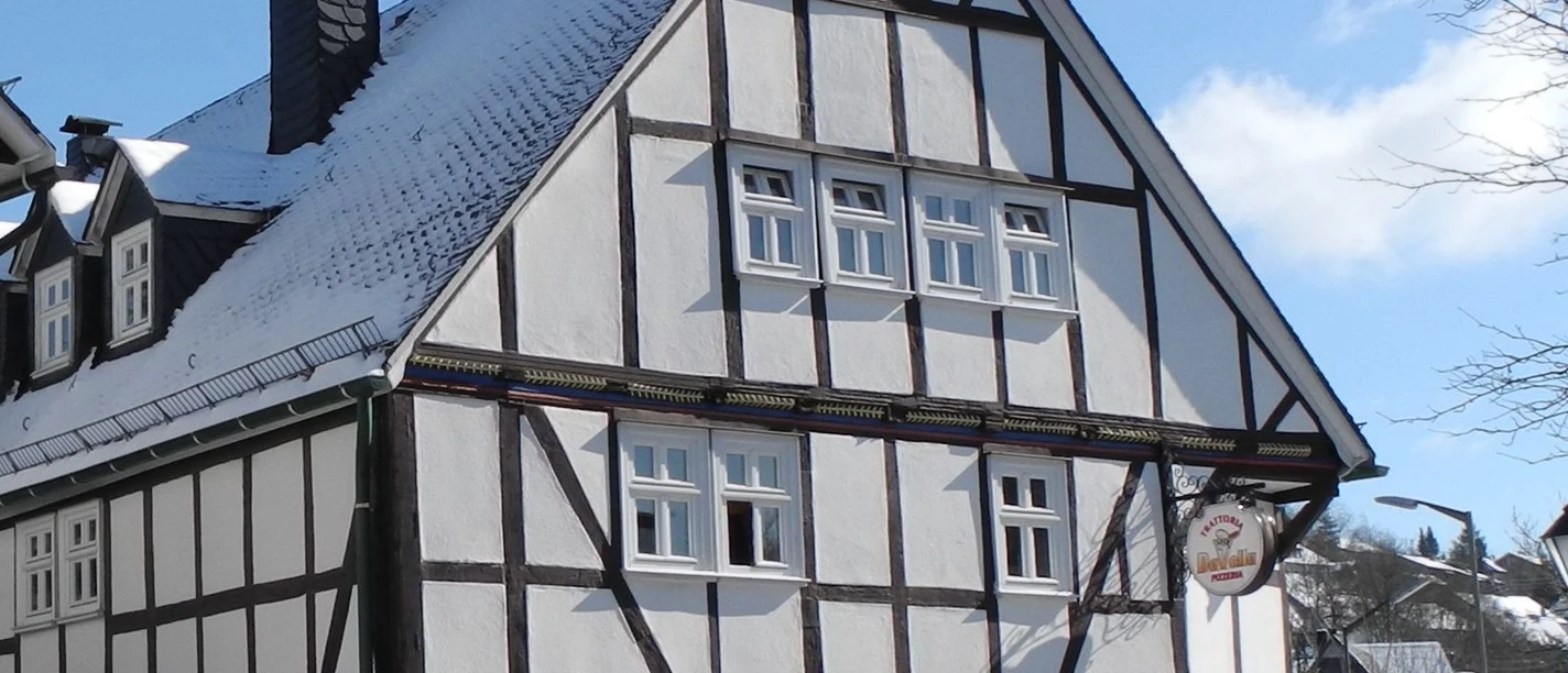 Pizzeria Da Vella im Winter